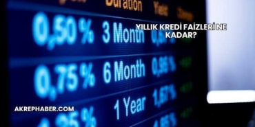 Yıllık Kredi Faizleri Ne Kadar?