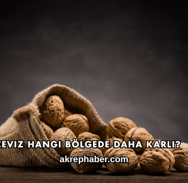 Ceviz Hangi Bölgede Daha Karlı?