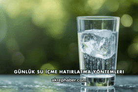 Günlük Su İçme Hatırlatma Yöntemleri