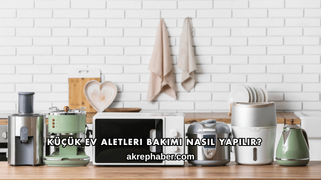 Küçük Ev Aletleri Bakımı Nasıl Yapılır?